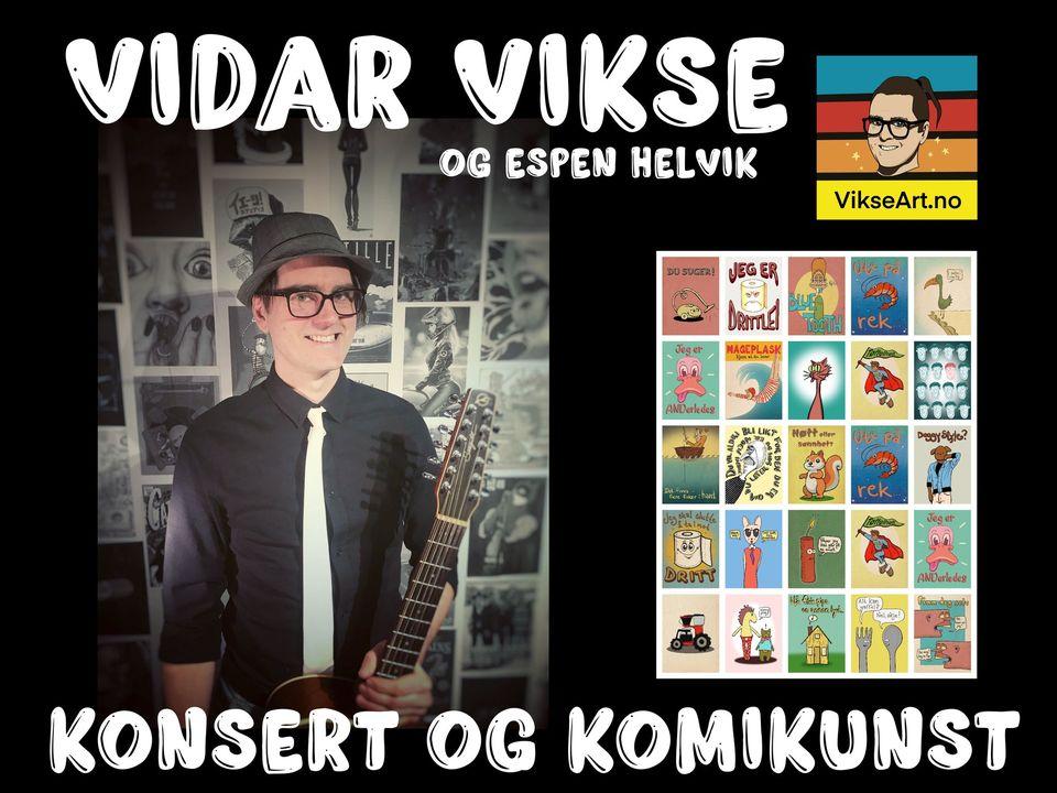 Plakat som annonserer for Vidar Vikse på Ogna Scene