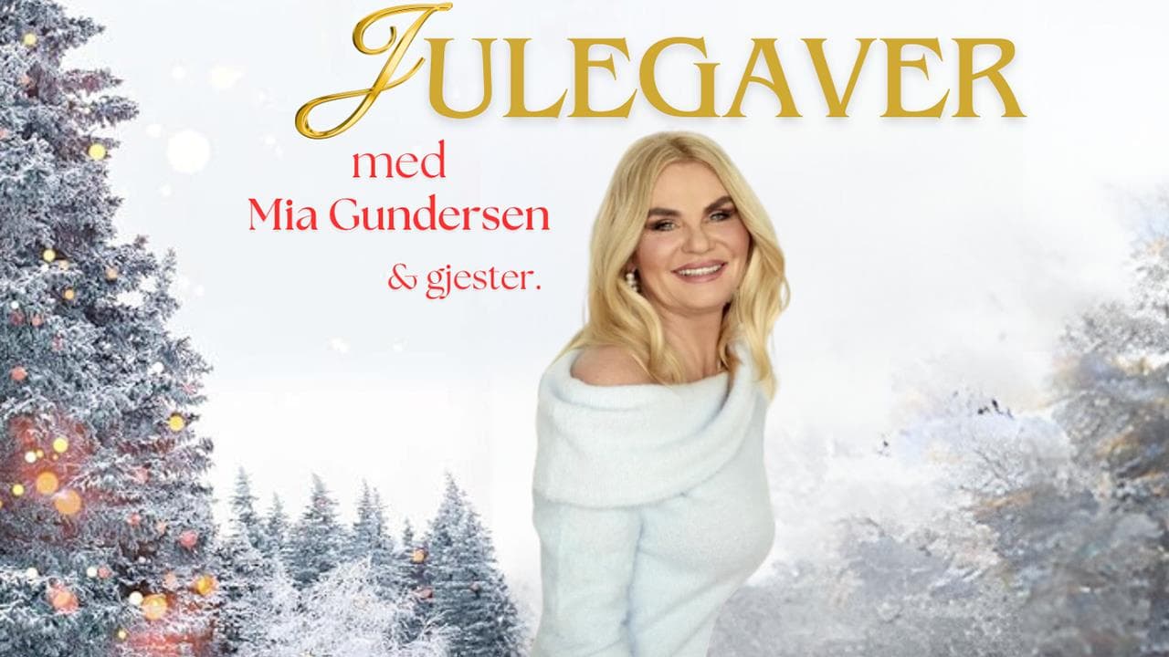 Annonse om konserten med Mia Gundersen med snødekt skog som bakgrunn