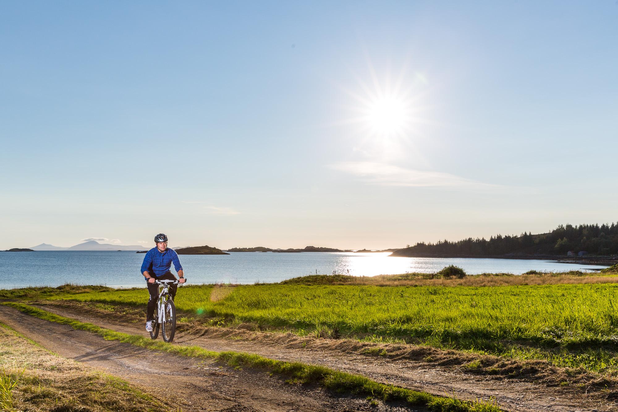 Fint å sykle på Aukra