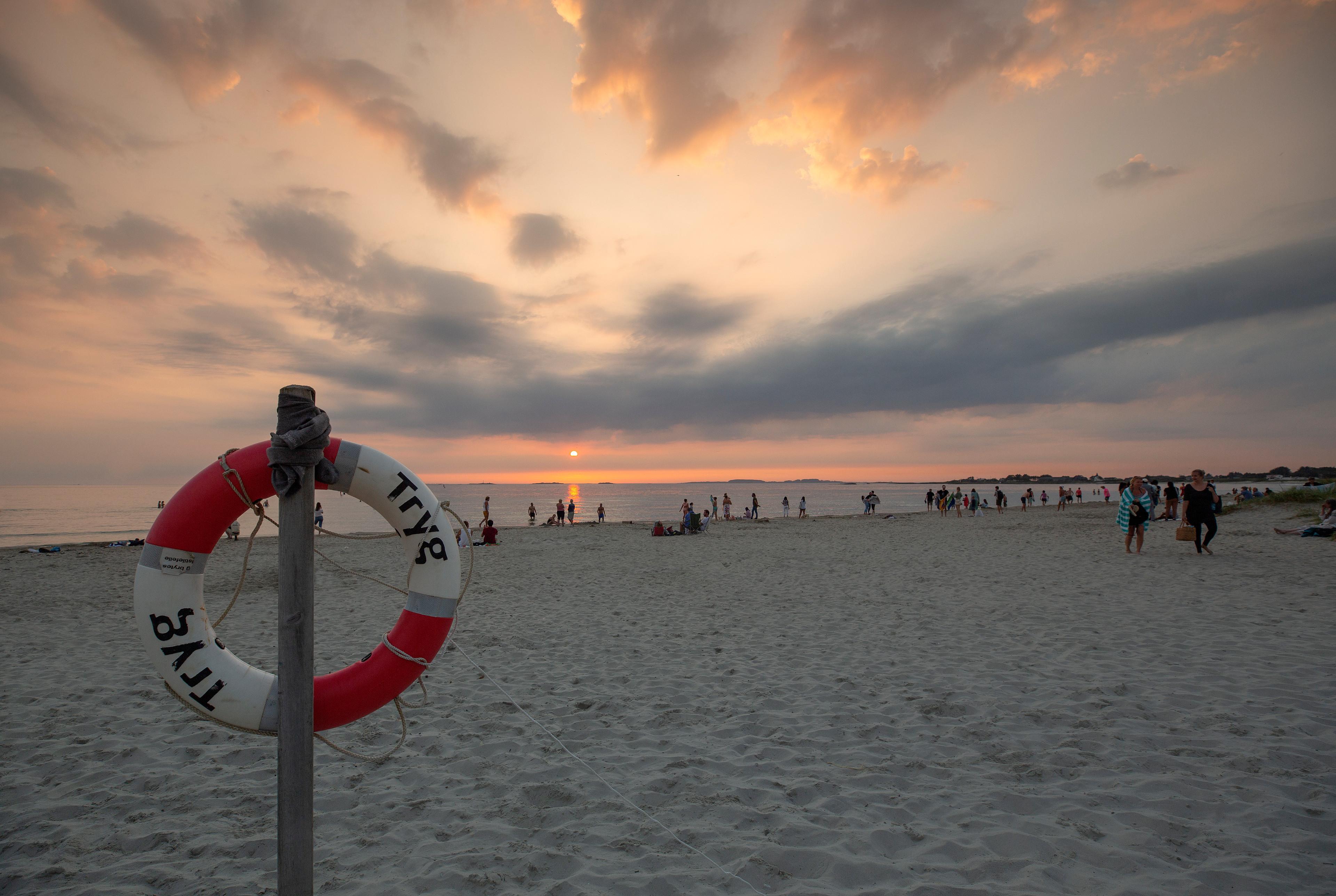 Solnedgang på Solastranden