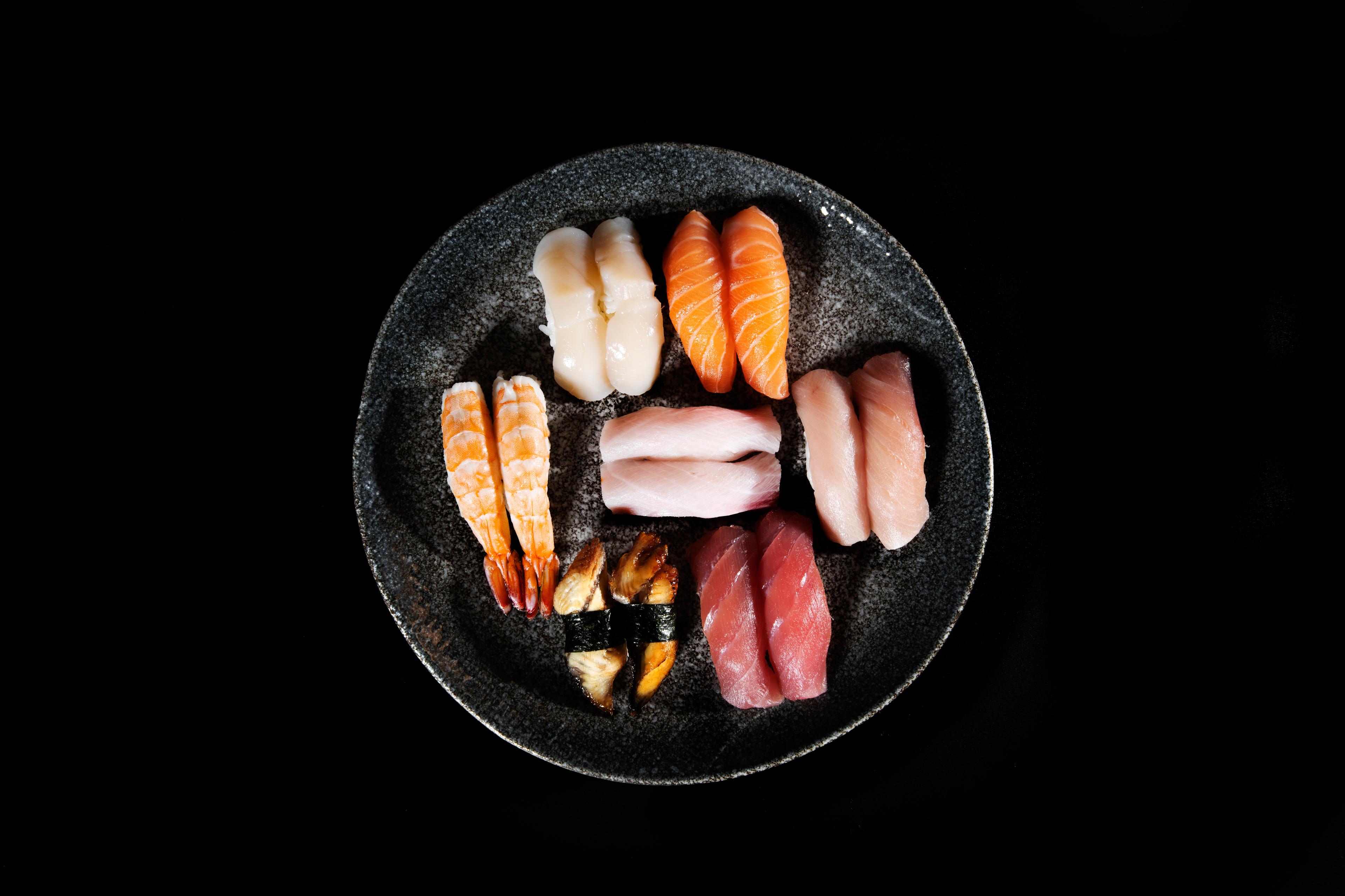 rund nigiri sushitallerken