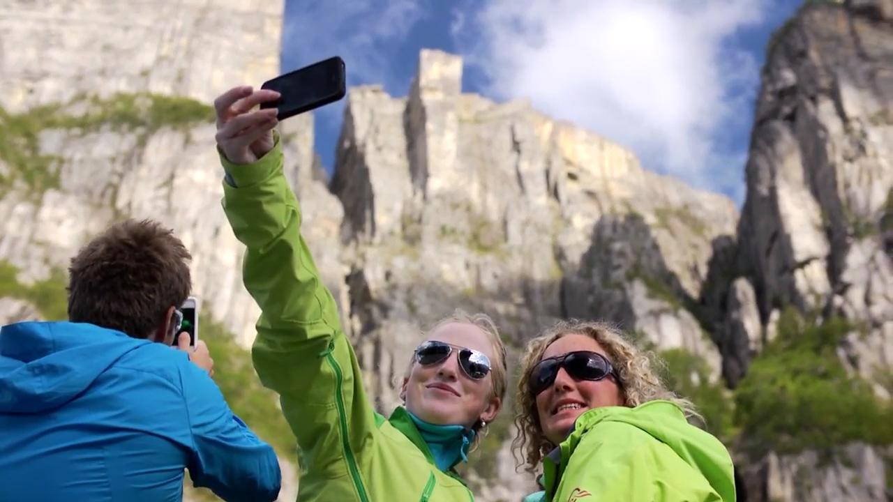 Selfie foran Preikestolen