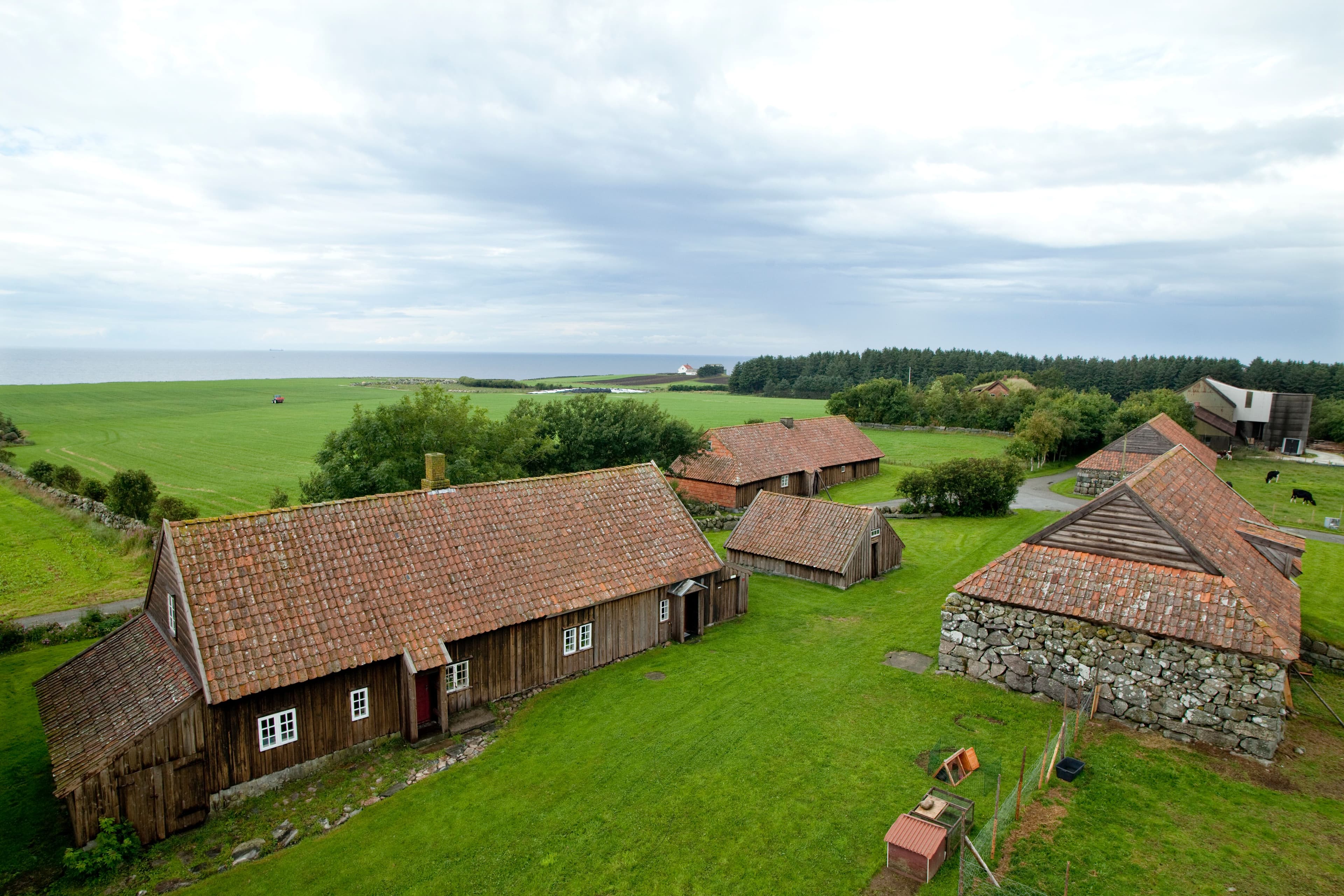 Jærhus fra 1700- og 1800-tallet. Det yngste er nærmest.