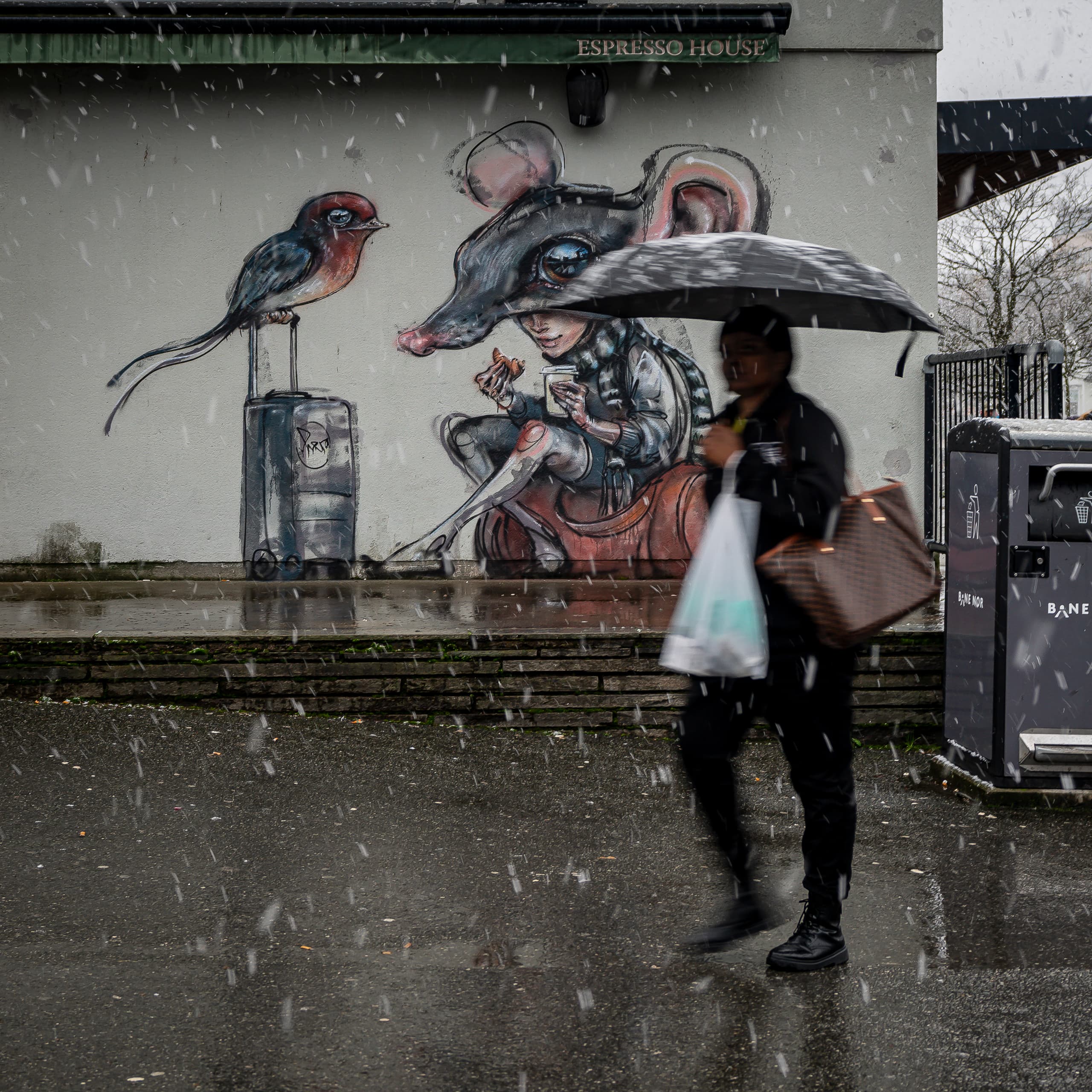 street art stavanger by Hera for Nuart. Project Trains, Planes & Automobiles