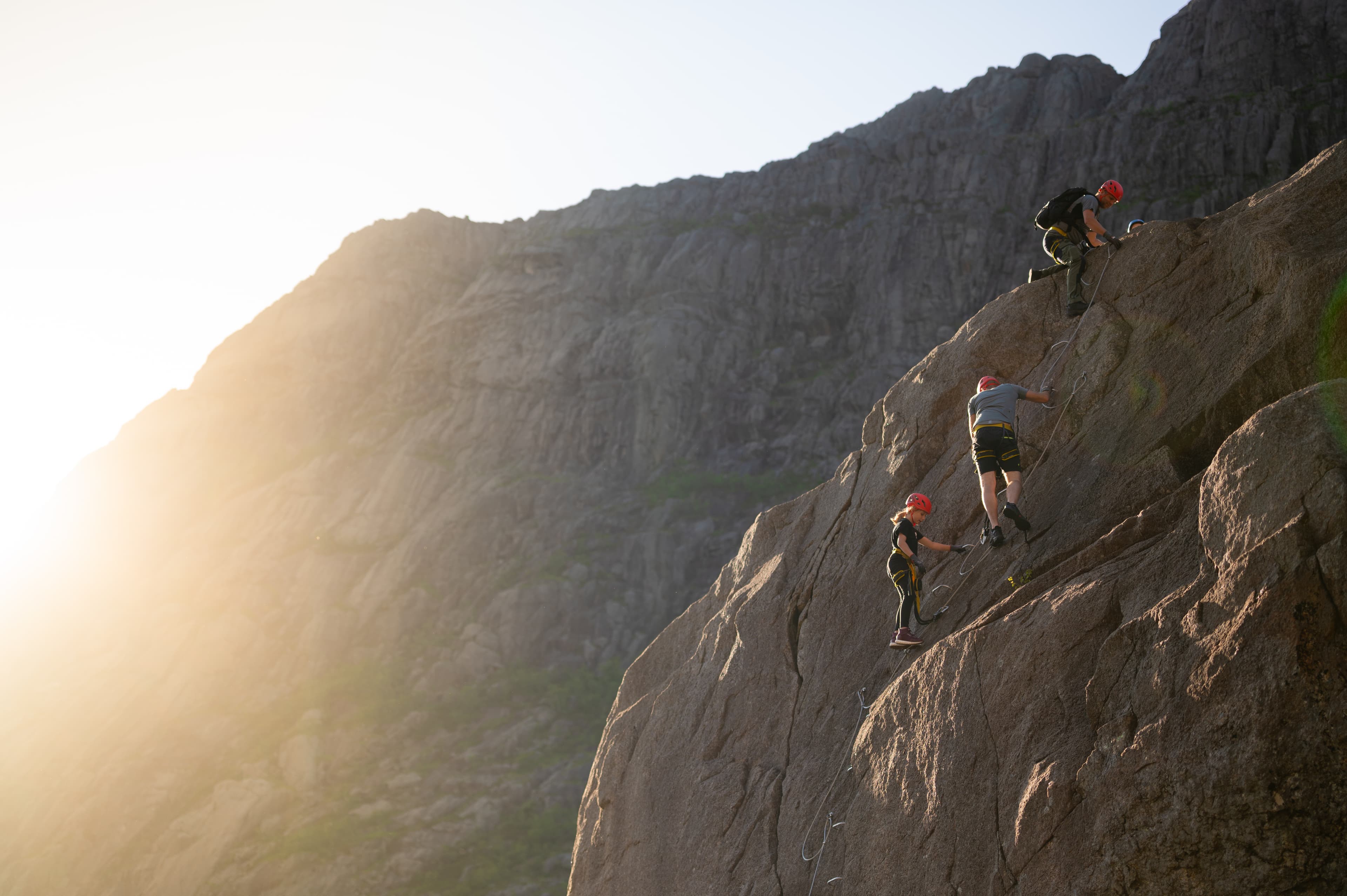 Climb the boulders at Via Ferrata Gloppedalsura