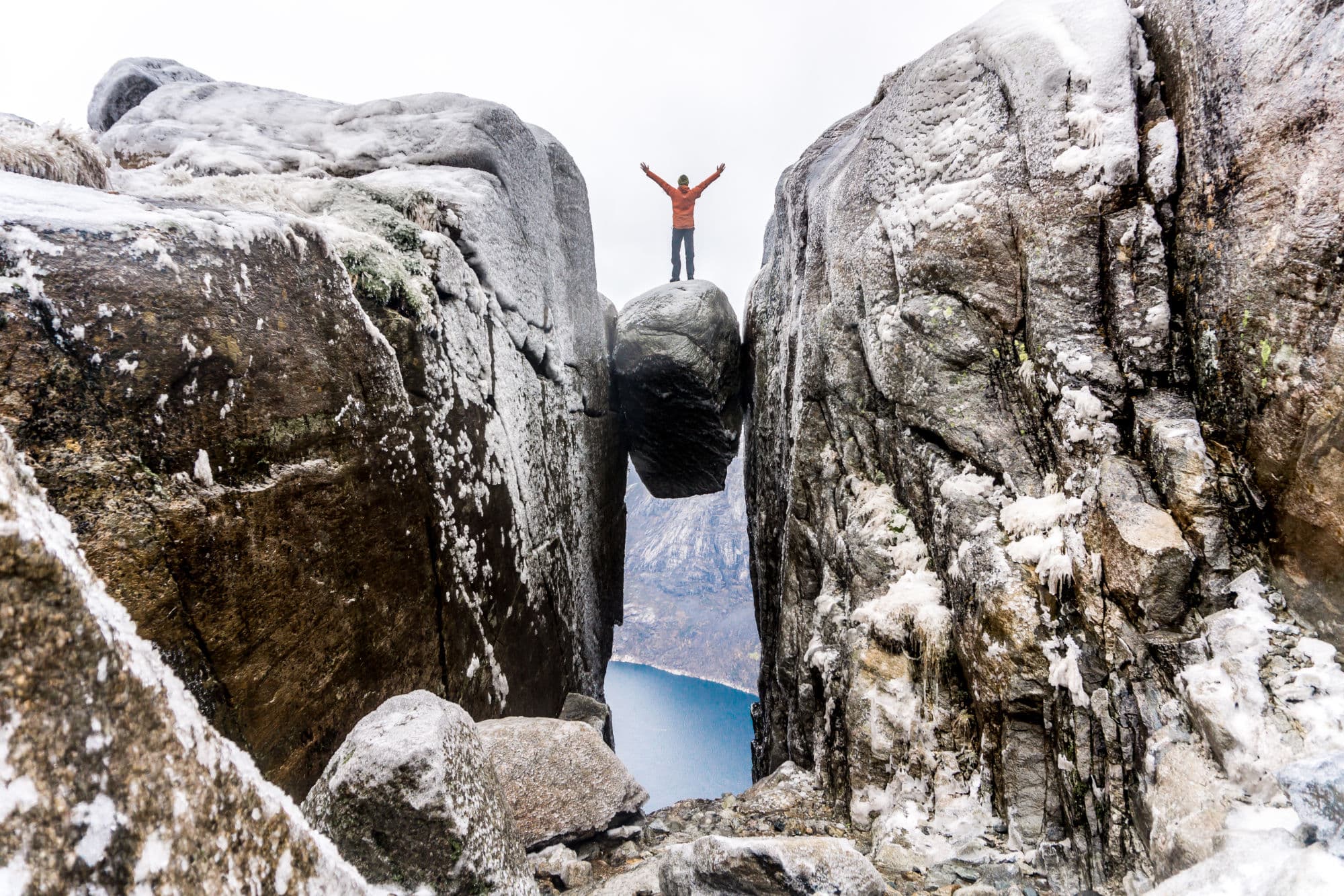 nature, mountain formations in norway, famous kjerag mountain and kjerag boulder