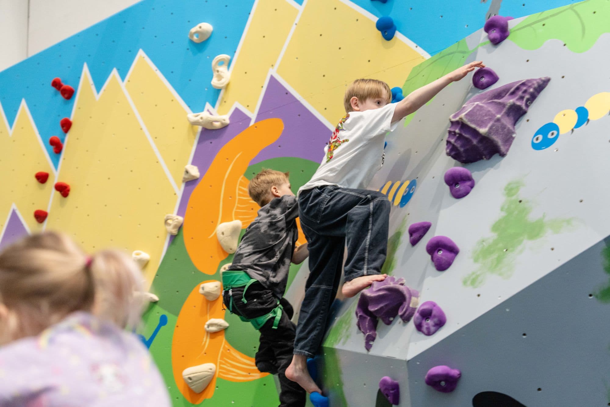 Kids playing at climbing and indoor park for families at Playground