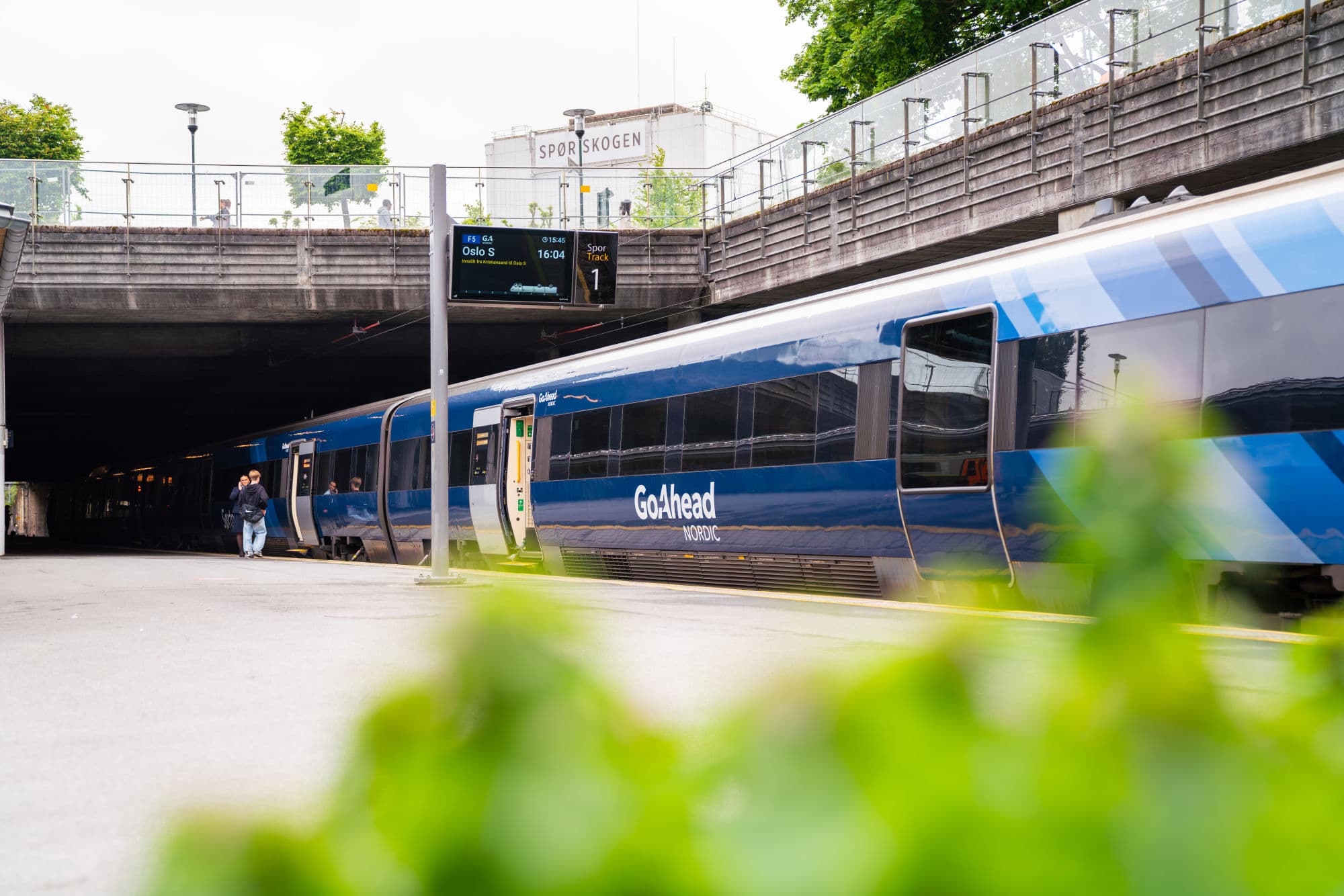 Go-Ahead Nordic trains and scenery along the train, facilities